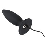 Black Velvets Siliconen Conische Anaal Plug met Vibratie Large