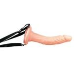 You2Toys Solide European Voorbind Dildo met Licht Gebogen Schacht 18 cm – Huidkleurig