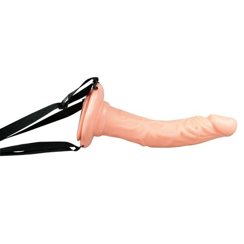 You2Toys Solide European Voorbind Dildo met Licht Gebogen Schacht 18 cm – Huidkleurig