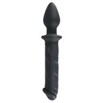 Black Velvets Siliconen Dildo met Conus Plug met Aders