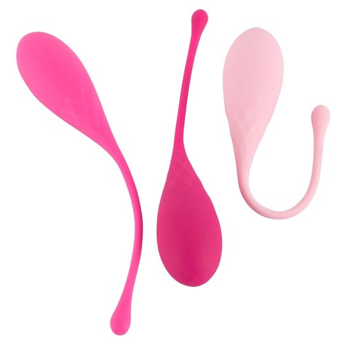 Sweet Smile Drie Delige Kegel Vibratie Ei Set van Siliconen