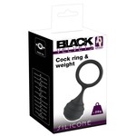 Black Velvets Siliconen Cockring met Gewicht