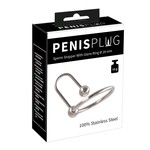 You2Toys RVS Penis Plug met Ronde Bal en Eikel Ring