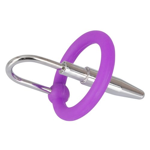 You2Toys Stalen Dilator Penis Plug met Siliconen Eikel Ring