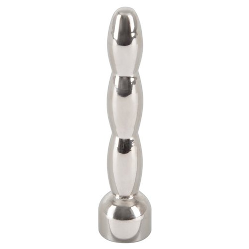 You2Toys RVS Geribbelde Penis Plug met Doodshoofd Print