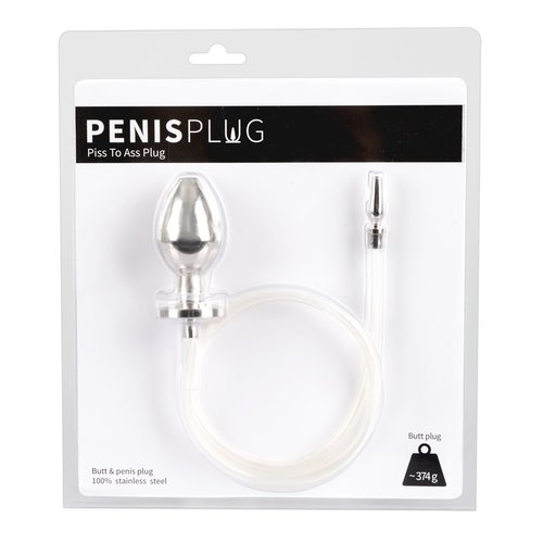 You2Toys RVS Piss to Ass Penis Plug met Buis