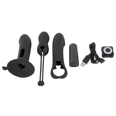 Black Velvets Vibrator Kit met Stimulerende Opzetstukken Vibrator Kit met Stimulerende Opzetstukken