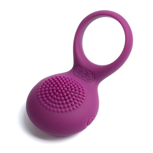 Svakom Trendy Penis Ring met Vibratie en Clitoris Massage Noppen voor Koppel Gebruik Tyler 8.3 cm – Paars