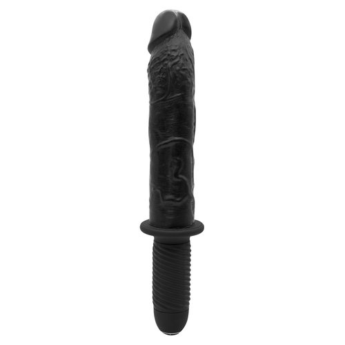 NMC NMC – Krachtige Vibrator met Aders en Stevie Grip voor Dekhengst Gevoel 22 cm – Zwart