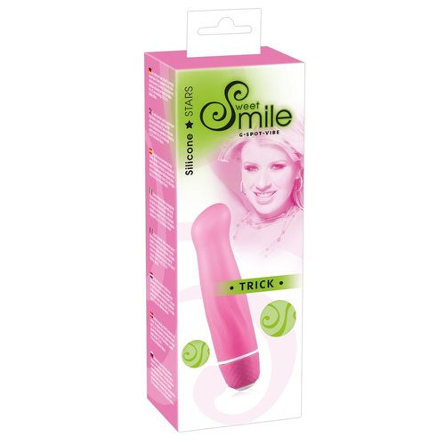 Sweet Smile ‘Trick’ Vibrator met Schuine Kop en Gestructureerde Schacht voor Elke Handtas – Roze