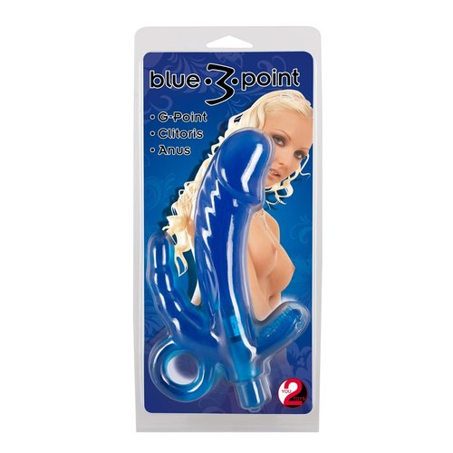 You2Toys Blue Driepunts Vibrator met Verdikte Eikel