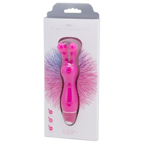 Vibe Therapy Stijlvol Mini Vibrator met Konijnen Oortjes en Huidvriendelijk Siliconen 14 cm – Roze