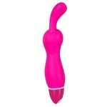 Vibe Therapy Stijlvol Mini Vibrator met Konijnen Oortjes en Huidvriendelijk Siliconen 14 cm – Roze