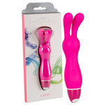 Vibe Therapy Stijlvol Mini Vibrator met Konijnen Oortjes en Huidvriendelijk Siliconen 14 cm – Roze