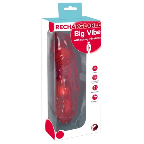 You2Toys Large Jelly Vibrator met Dubbele Motoren