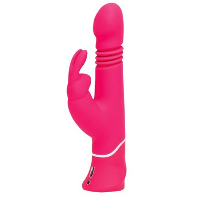 Thrusting Rabbit Vibrator met Stotende Schacht en Krachtige Dubbel Motor 22.7 cm – Roze