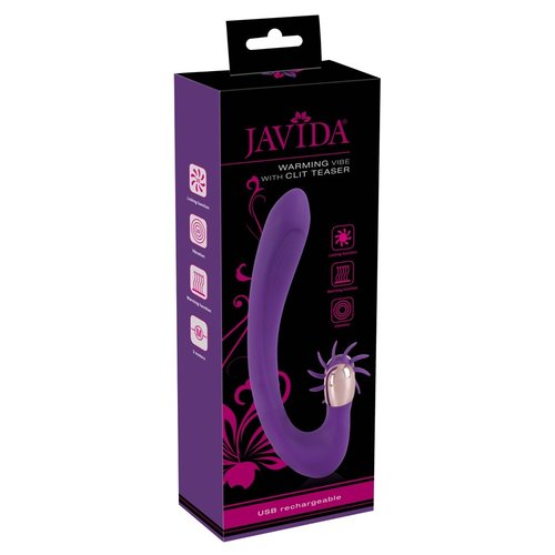 JAVIDA Verwarmde Rabbit Vibrator met Tongwiel