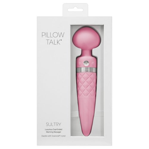 PILLOW TALK Sultry Verwarmde Massage Wand Geribbeld