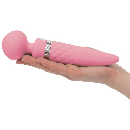 PILLOW TALK Sultry Verwarmde Massage Wand Geribbeld