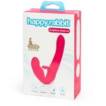 happyrabbit Straploos Voorbind Vibrator met Vaginale Plug