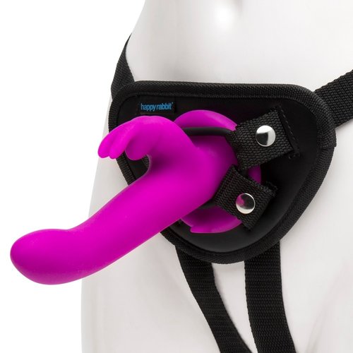 happyrabbit Vibrerende Strap On met G-spot Bunny