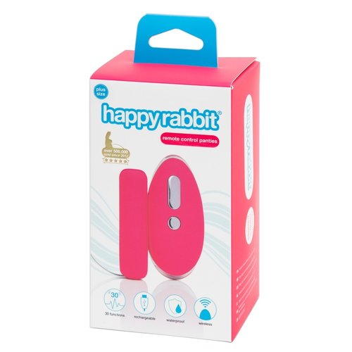 happyrabbit Vibrerend Konijnenstaart Slipje met Vibrator Plus Size