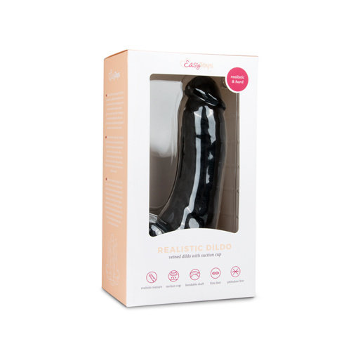 Easytoys Realistische Dildo Krachtige Zuignap en Licht Gebogen