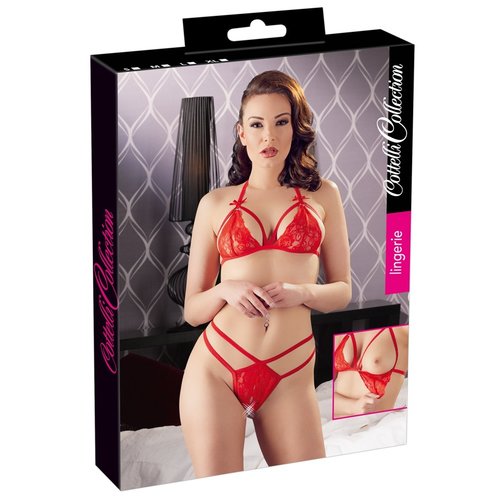 Cottelli Collection Lingerie Dubbele Banden Beha Set met Verwijderbare Cups