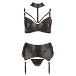 Cottelli Collection Plus Plus Size Wetlook Lingerie Set Jarretel Uitvoering