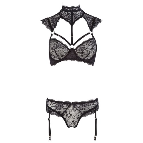 Cottelli Collection Lingerie Stijlvol Lingerie Set met Kanten Afwerking en Kraag