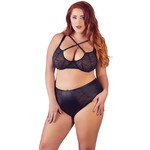 Cottelli Collection Plus Plus Size Wetlook Kanten Lingerie Set Transparant