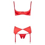 Cottelli Collection Lingerie Underwire Half Open Beha Jarretel Set