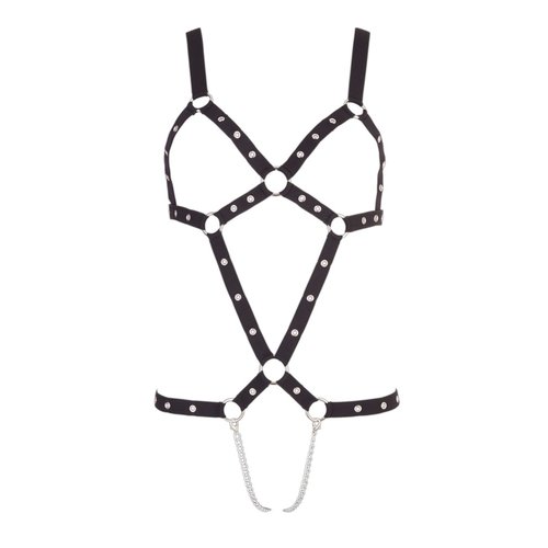 Bad Kitty Strap Body Riem Harnas met Studs en Schaamlip Ketting