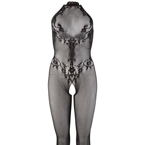 Mandy Mystery Lingerie Sexy Catsuit met Halter Hals en Open Kruis