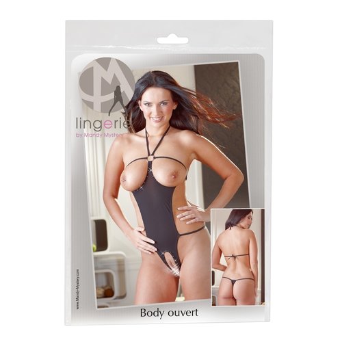 Mandy Mystery Lingerie Spannende Body Halter Model met Strass Steentjes