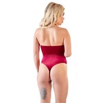 Cottelli Collection Lingerie Fluweel Kanten Body met Versierde Riemen