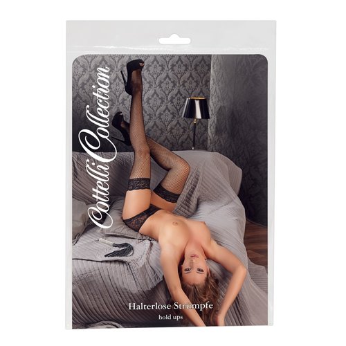 Cottelli Collection Stockings & Hosiery Non Slip Net Kousen met Verleidend Ontwerp