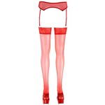 Cottelli Collection Stockings & Hosiery Jarretel Kousen met Spannend Uiterlijk