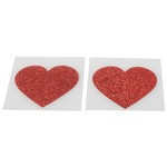 Cottelli Collection Accessoires Glitter Tepel Stickers in Harten Vorm Set van 2