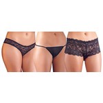 Cottelli Collection Lingerie Set van 3 Verschillende Erotische Slipjes