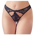 Mandy Mystery Lingerie Kruisloze Slip met Uitsparingen en Kanten Afwerking