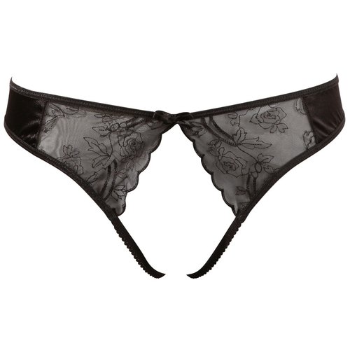 Cottelli Collection Lingerie Kanten String met Toegankelijk Kruis