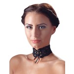 Cottelli Collection Accessoires Kanten Versierde Choker met Vetersluiting