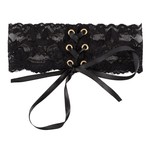 Kanten Versierde Choker met Vetersluiting Cottelli Collection Accessoires Kanten Versierde Choker met Vetersluiting