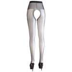 Cottelli Collection Stockings & Hosiery Open Kruis Panty met Versterkte Taille Band