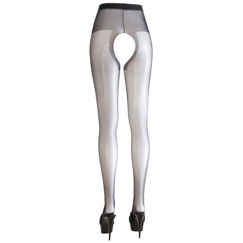 Cottelli Collection Stockings & Hosiery Open Kruis Panty met Versterkte Taille Band