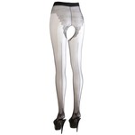 Cottelli Collection Stockings & Hosiery Panty met Open Kruis en Mooi Afgewerkte Randen