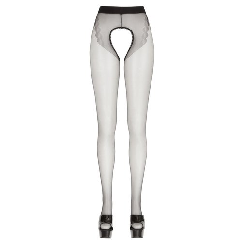 Open Kruis Panty met Gewoven Tangopatroon Cottelli Collection Stockings & Hosiery Open Kruis Panty met Gewoven Tangopatroon