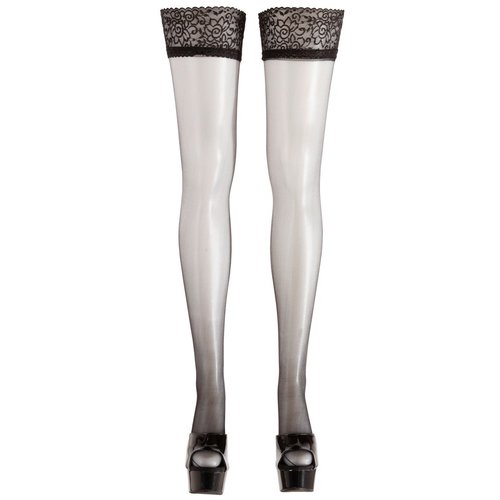 Cottelli Collection Stockings & Hosiery Net Kousen Stay Up Variant met Siliconen Sluiting