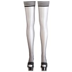 Cottelli Collection Stockings & Hosiery Cottelli Collection – Sensuele Kousen voor Gestreepte Look voor Ondeugende Uitstraling – Maat XS - Zwart